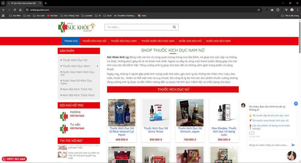 Shop Sinh Lý Người Lớn - Sản phẩm chính hãng giá tốt